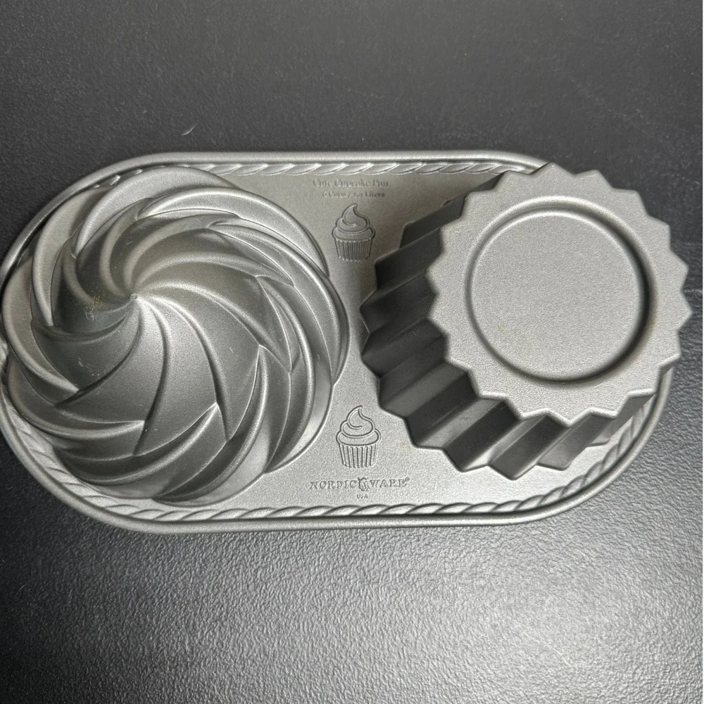 Nordic Ware Cute Cupcake Pan 6 Cups 14 Liters Bundt Cake‎ Baking Pan
